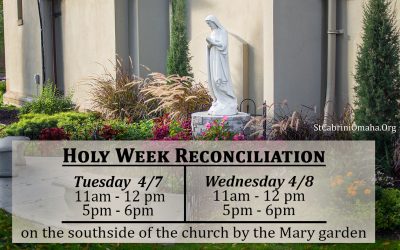 Reconciliation April 7th & 8th
